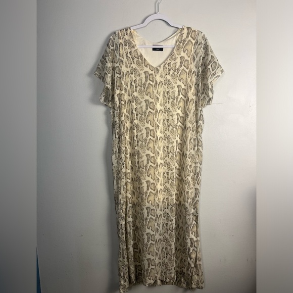 Vici Camino Snake Print Metallic midi Dress size large - Picture 2 of 7